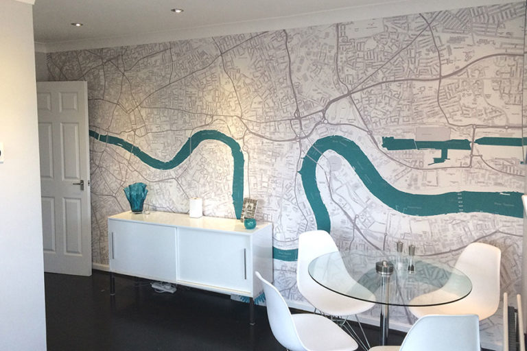 Custom Map Wallpaper Bespoke Map Wall Murals Wallpapered